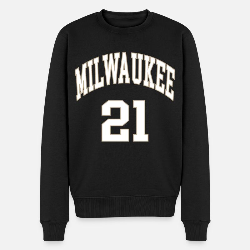 Milwaukee 21 - Männer Premium Bio Pullover - Schwarz