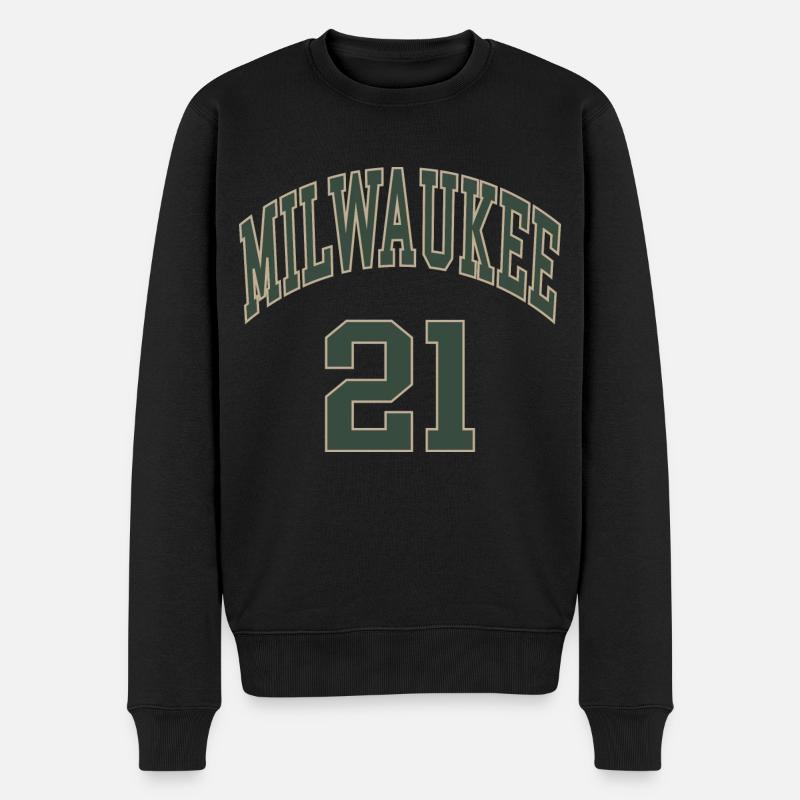 Milwaukee 21 - Männer Premium Bio Pullover - Schwarz