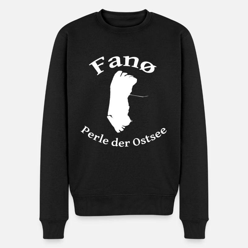 Fanø Insel Perle der Ostsee - Männer Premium Bio Pullover - Schwarz