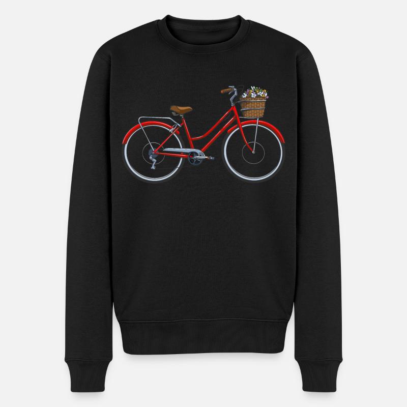 Fahrrad - Männer Premium Bio Pullover - Schwarz