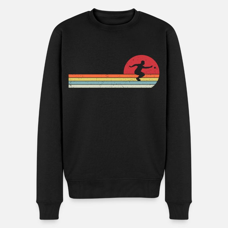 retro pétanque t-shirt boule - Pull Premium bio Homme - noir