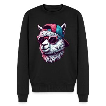 ALPAGA CAP LUNETTES COOL SKATER SPORT FOURRURE ANIMAUX - Pull Premium bio Homme - noir - Devant - Nico (187cm)