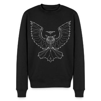 IRON MONKEYS-THE OWL - Männer Premium Bio Pullover - Schwarz - Vorne - Nico (187cm)