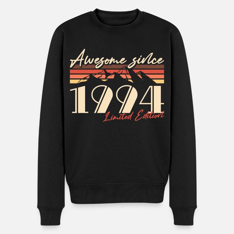 Retro 1994 Jahrgang Berge Vintage Geburtstag - Männer Premium Bio Pullover - Schwarz