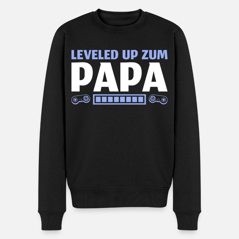 Werdender Vater Frischgebackener Vater Geschenk - Männer Premium Bio Pullover - Schwarz