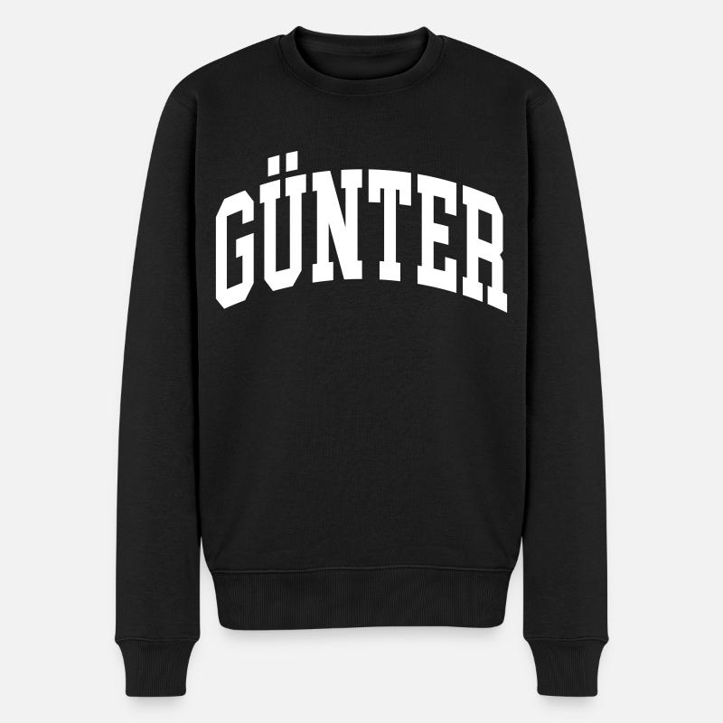 Günter - Männer Premium Bio Pullover - Schwarz