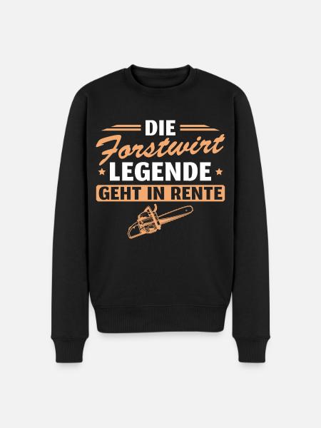 Rentner Forstwirt in Rente Holzfäller - Männer Premium Bio Pullover - Schwarz