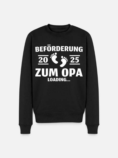 Beförderung zum Opa 2025 loading - Männer Premium Bio Pullover - Schwarz