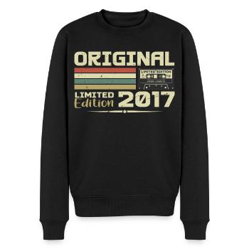 Retro 2017 Geburtstagsgeschenk geboren im Jahr 2017 Original - Männer Premium Bio Pullover - Schwarz - Vorne - Nico (187cm)