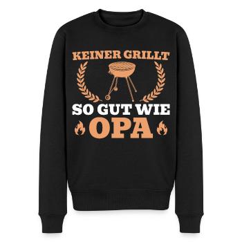 Grillen Keiner grillt so gut wie Opa - Männer Premium Bio Pullover - Schwarz - Vorne - Nico (187cm)