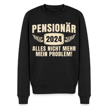 Pensionär 2024 Beamter im Ruhestand - Männer Premium Bio Pullover - Schwarz - Vorne - Nico (187cm)