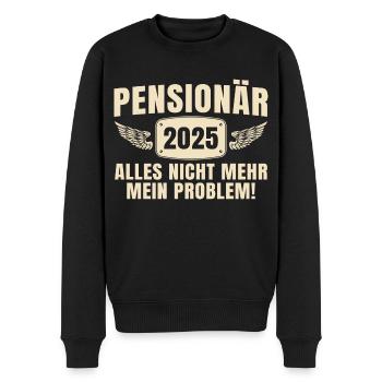 Pensionär 2025 Beamter in Pension - Männer Premium Bio Pullover - Schwarz - Vorne - Nico (187cm)