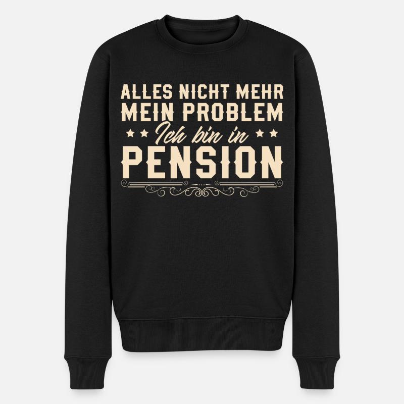 Pensionär Nicht mehr mein Problem Pension - Männer Premium Bio Pullover - Schwarz