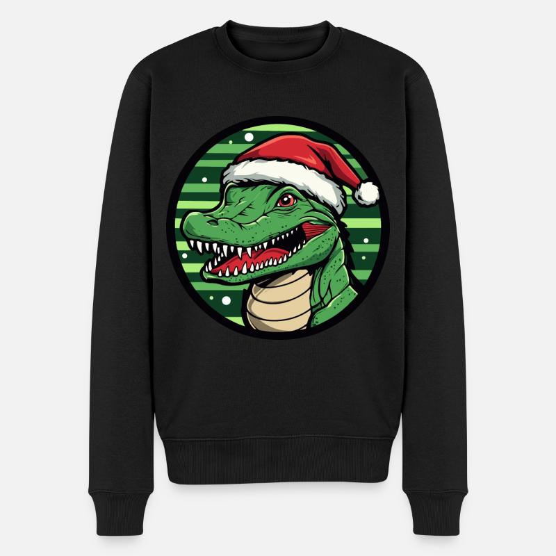 Noël en alligator Noël - Pull Premium bio Homme - noir