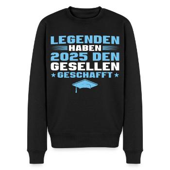 Ausbildung Abschluss Geselle 2025 - Männer Premium Bio Pullover - Schwarz - Vorne - Nico (187cm)