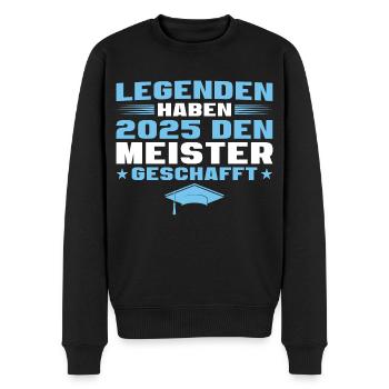 Meisterprüfung Abschluss Meister 2025 - Männer Premium Bio Pullover - Schwarz - Vorne - Nico (187cm)