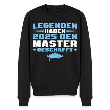 Studium Abschluss Master 2025 - Männer Premium Bio Pullover - Schwarz - Vorne - Nico (187cm)