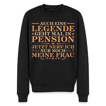 Pensionierter Beamter Ehemann Pensionär - Männer Premium Bio Pullover - Schwarz - Vorne - Nico (187cm)