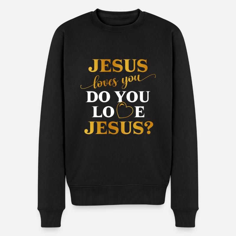 Jésus t’aime - Pull Premium bio Homme - noir