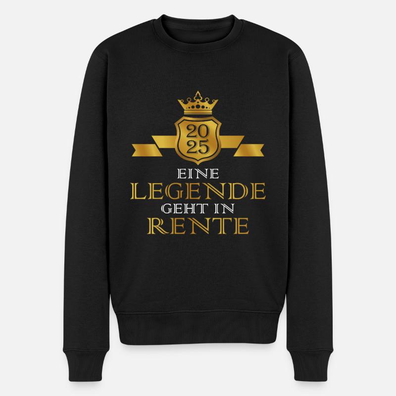 Eine Legende geht in Rente - Männer Premium Bio Pullover - Schwarz