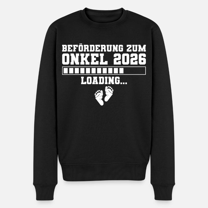 Befoerderung zum Onkel 2026 loading - Männer Premium Bio Pullover - Schwarz