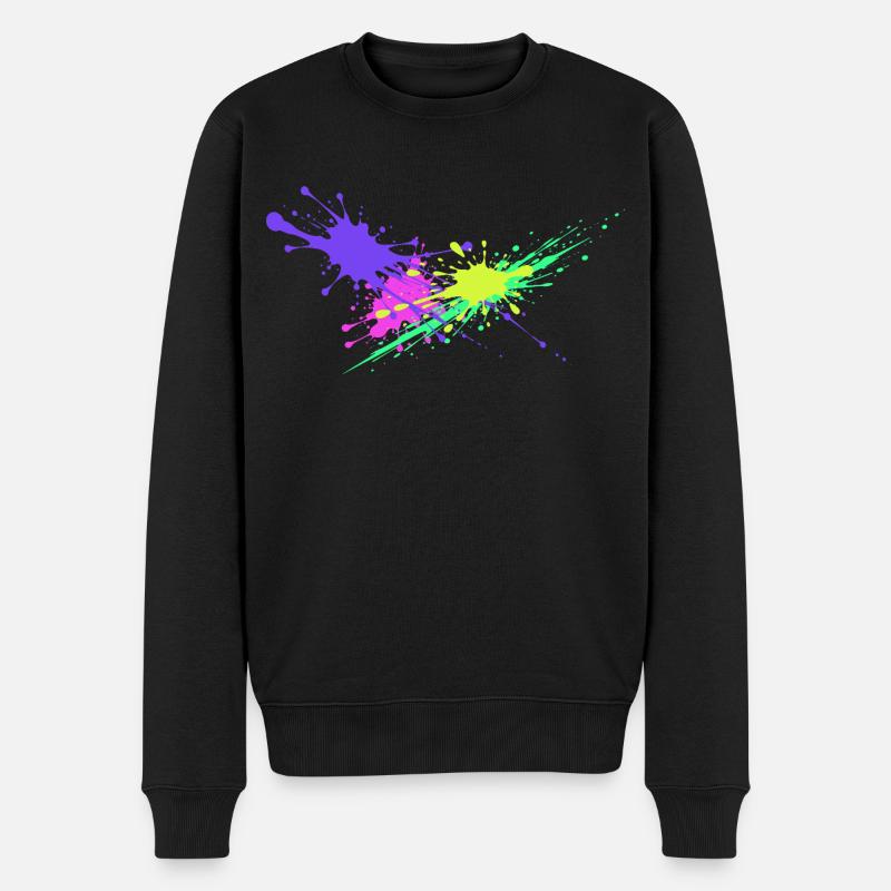 Paint Geburtstagsgeschenk Malerei - Männer Premium Bio Pullover - Schwarz