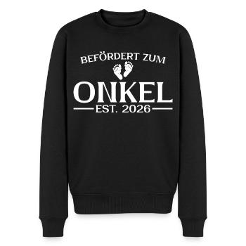 Befoerdert zum Onkel 2026 - Männer Premium Bio Pullover - Schwarz - Vorne - Nico (187cm)