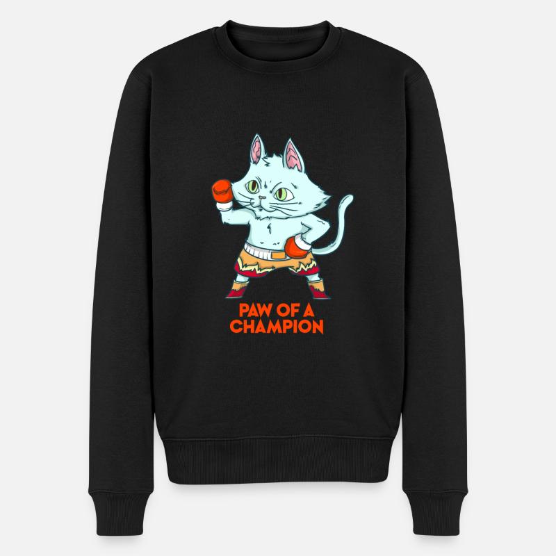 Boxer de gueule de chat - Pull Premium bio Homme - noir