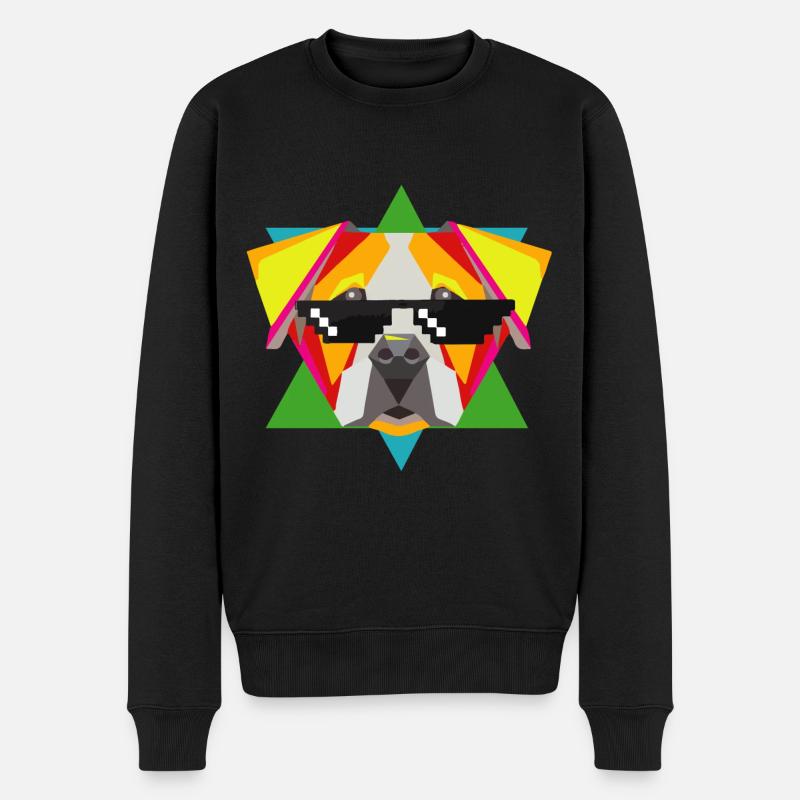 Bulldogge - Männer Premium Bio Pullover - Schwarz