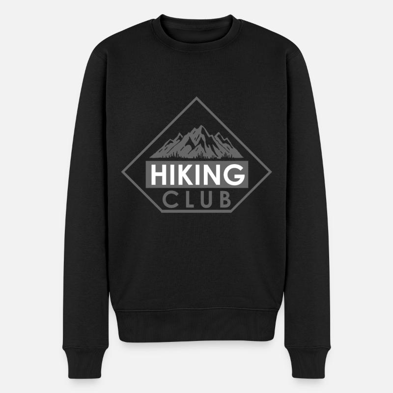 Wanderclub Alpen - Männer Premium Bio Pullover - Schwarz