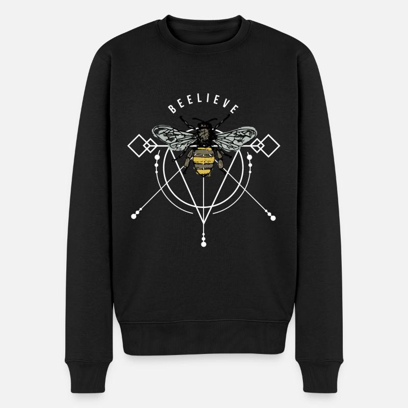 Biene Wespe Hornisse Honig Wabe swag Geschenkidee - Männer Premium Bio Pullover - Schwarz