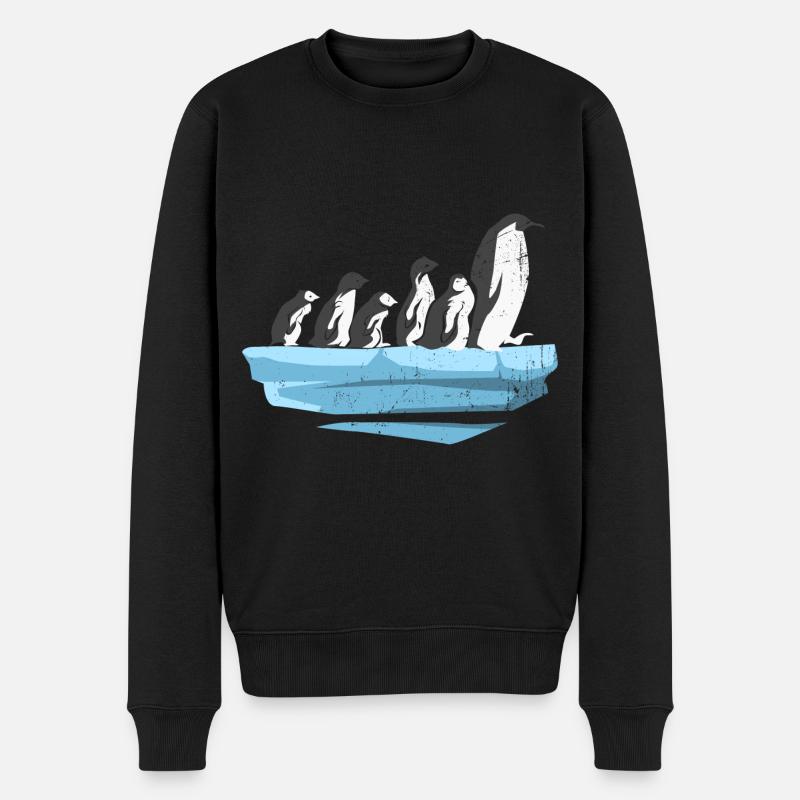 Pinguine Pinguin Pinguinfamilie Geschenk - Männer Premium Bio Pullover - Schwarz
