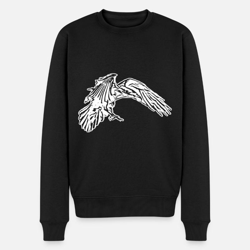 Rabe - Männer Premium Bio Pullover - Schwarz