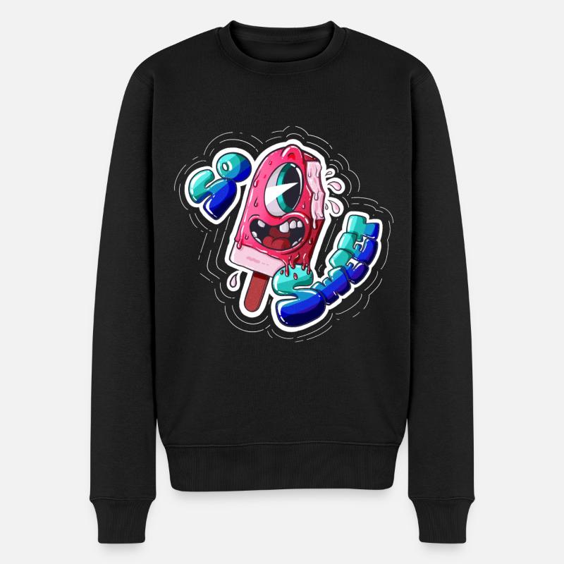 "So süß!" - Eis - Männer Premium Bio Pullover - Schwarz