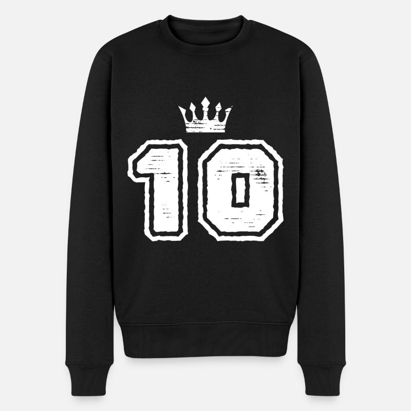 10 krone nummer - Männer Premium Bio Pullover - Schwarz