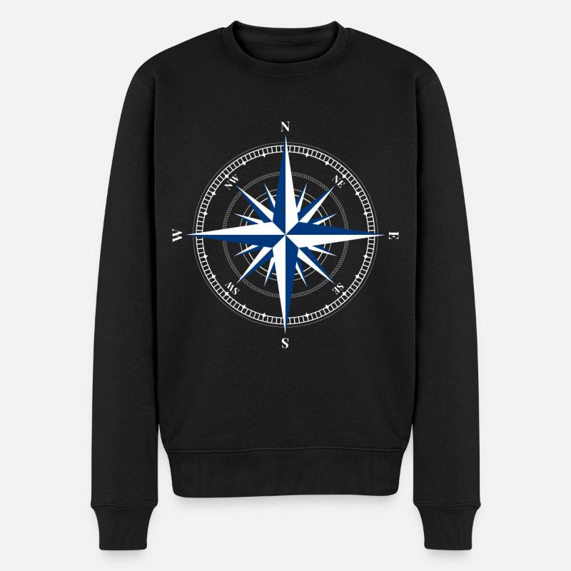T-SHIRT COMPASS WINDROSE - Pull Premium bio Homme - noir