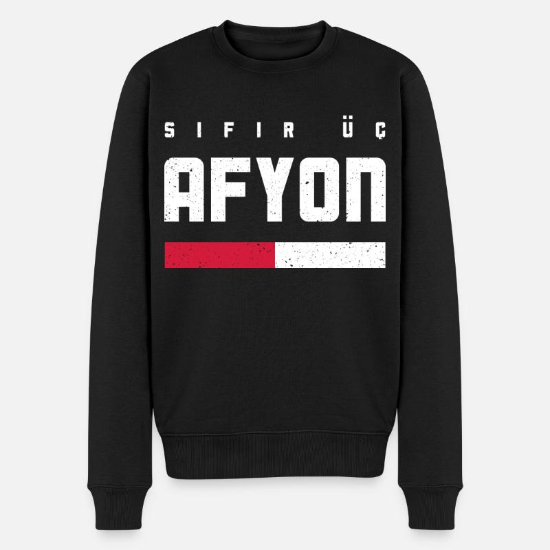 Afyon 03 - Männer Premium Bio Pullover - Schwarz