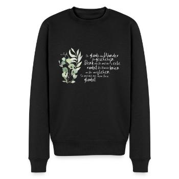 Crois que les miracles t’arrivent - poème Rilke - Pull Premium bio Homme - noir - Devant - Nico (187cm)