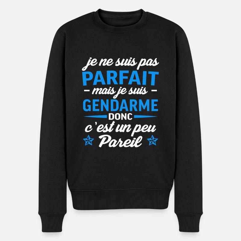 je suis gendarme - Pull Premium bio Homme - noir
