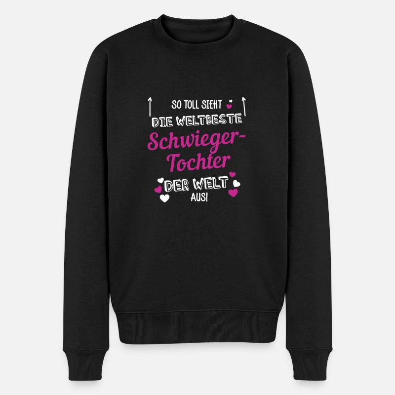 So sieht die beste Schwiegertochter der Welt aus - Männer Premium Bio Pullover - Schwarz
