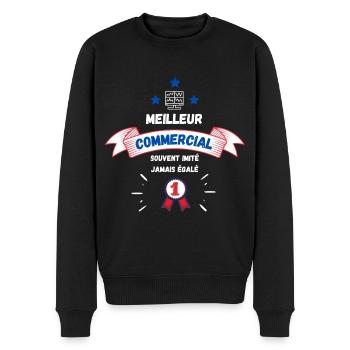 Meilleur commercial / métier / humour - Pull Premium bio Homme - noir - Devant - Nico (187cm)