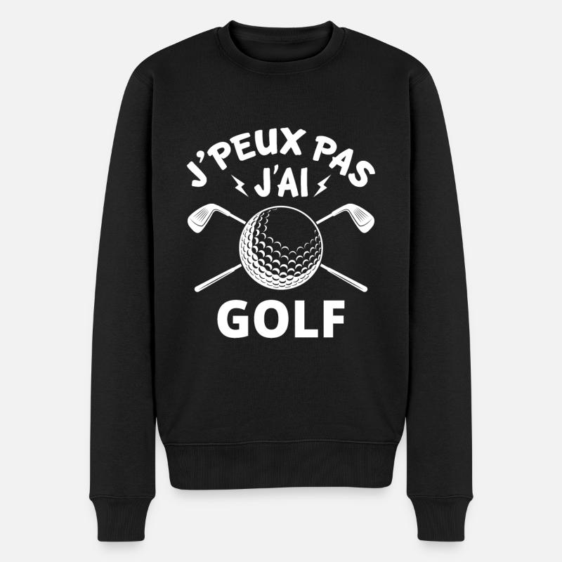 j'peux pas j'ai golf cadeau golfeur - Pull Premium bio Homme - noir