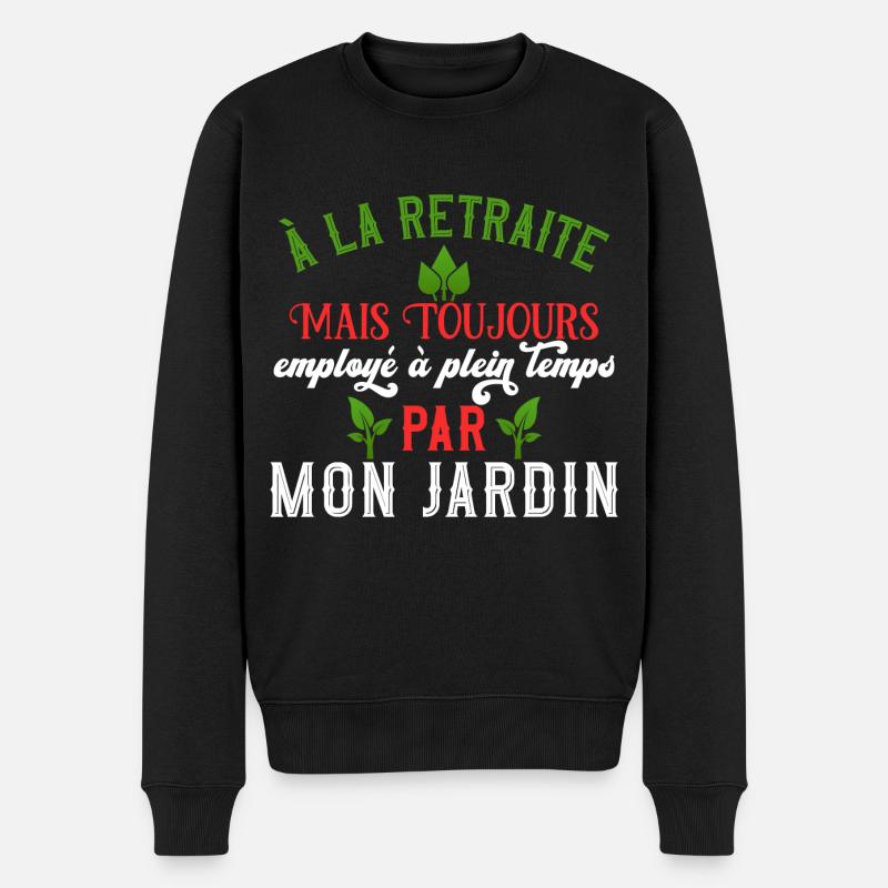 Humour retraite jardin pour passionné de jardinage - Pull Premium bio Homme - noir