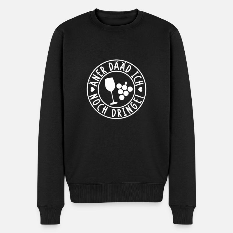 Äner dääd ich noch dringe! - Männer Premium Bio Pullover - Schwarz