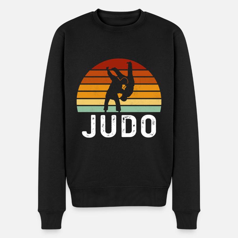 judo retro - Pull Premium bio Homme - noir