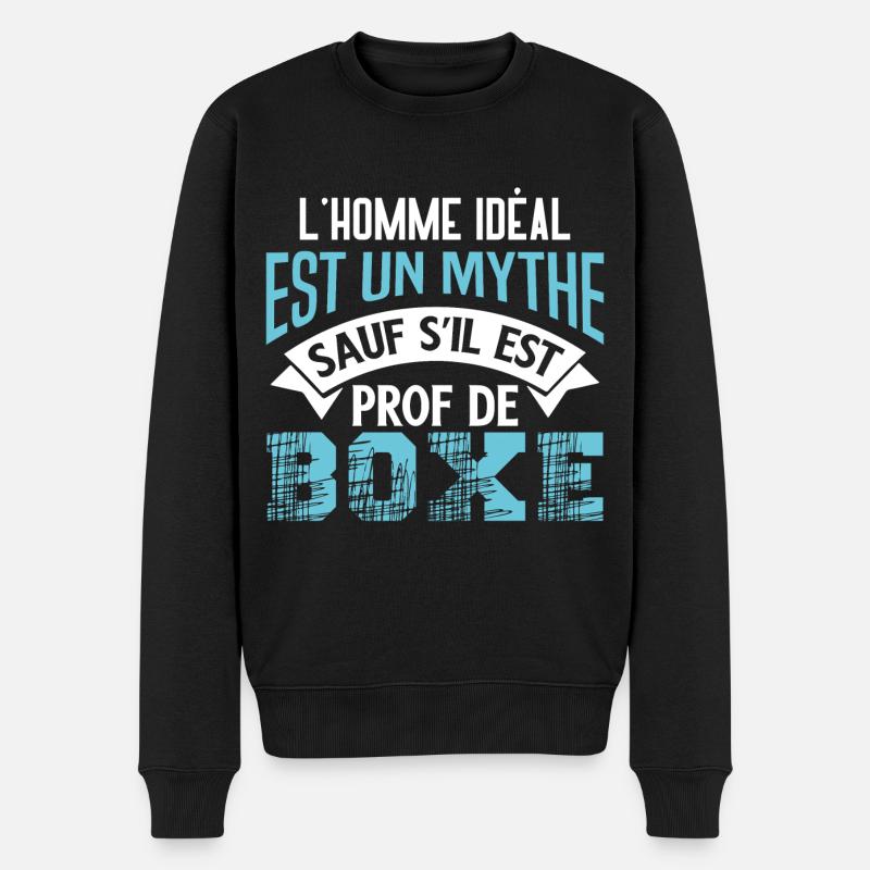 Prof de Boxe Coach Sportif Sport de Combat Cadeau - Pull Premium bio Homme - noir