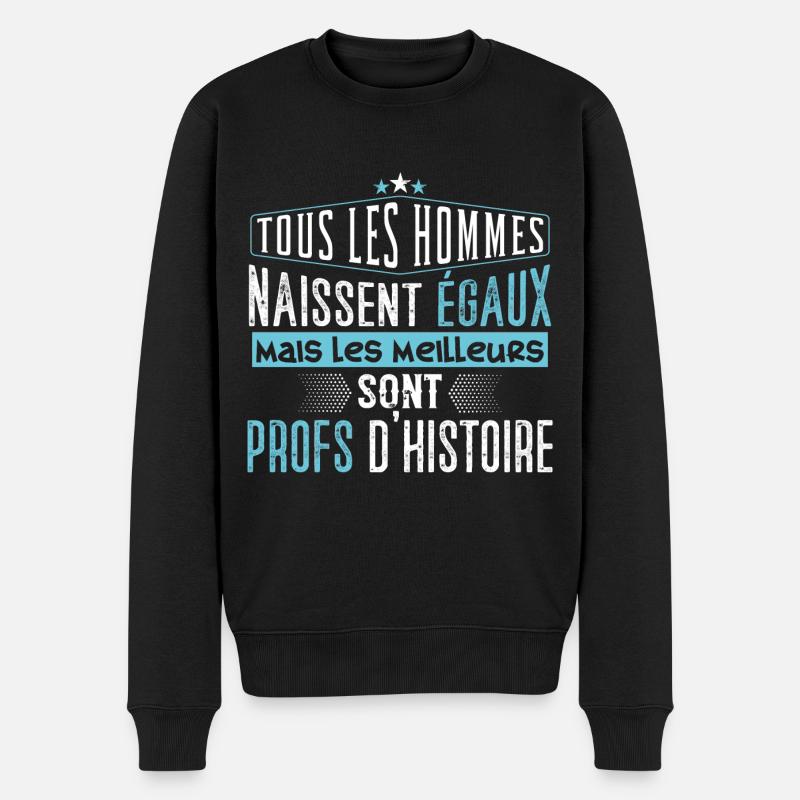 Professeur histoire enseignants prof, education - Pull Premium bio Homme - noir
