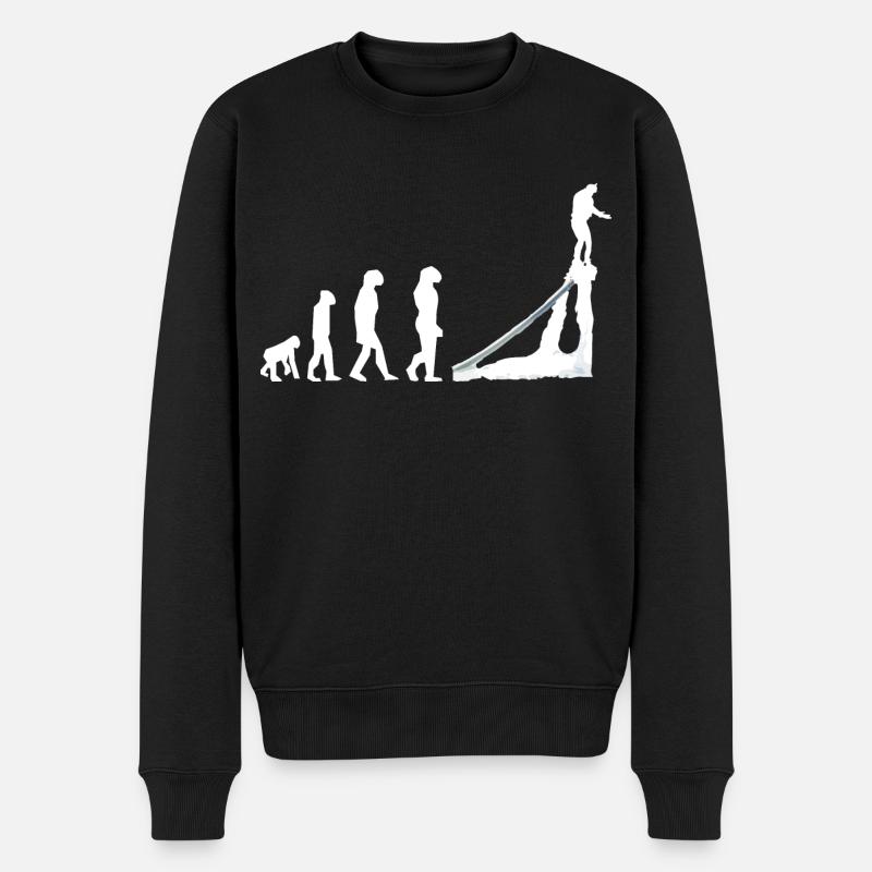Flyboard Flying flyboarder Flyboarding Evolution - Men's Premium Organic Jumper - black