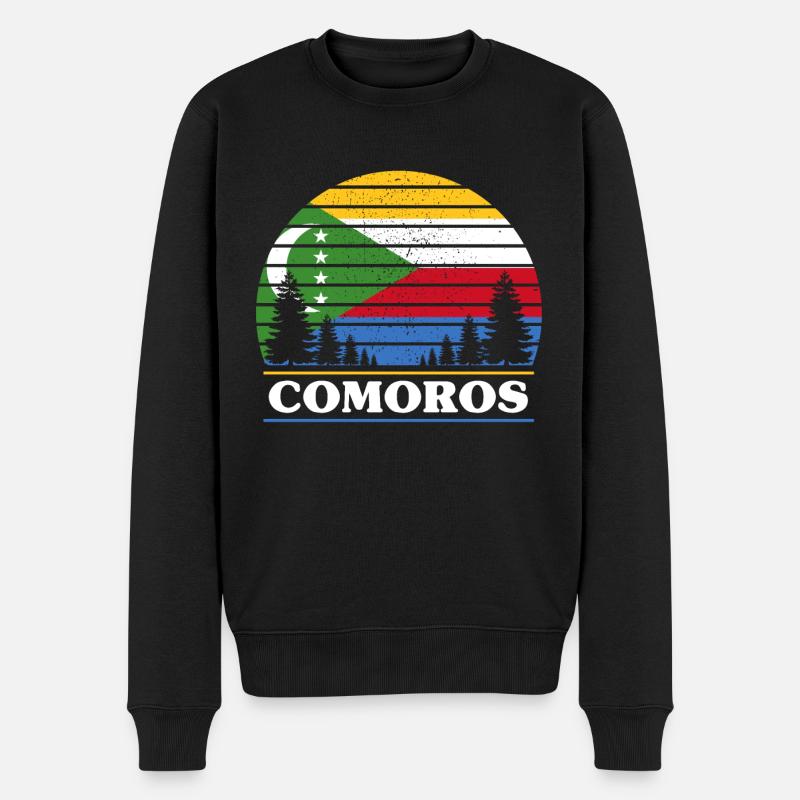 Komoren - Männer Premium Bio Pullover - Schwarz