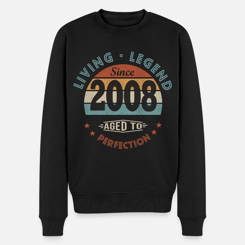 legend since 2008 cadeau anniversaire 14 ans - Pull Premium bio Homme - noir